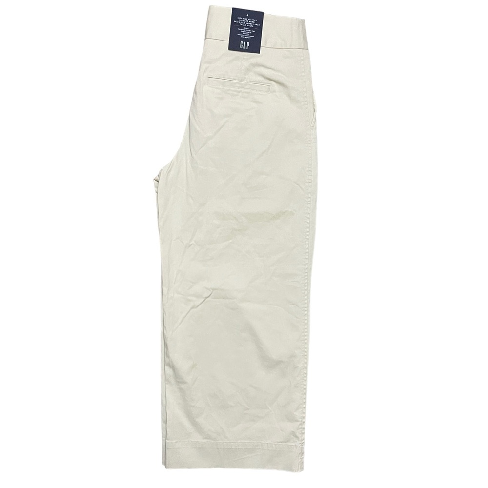 GAP High rose pleated wide leg Khaki
